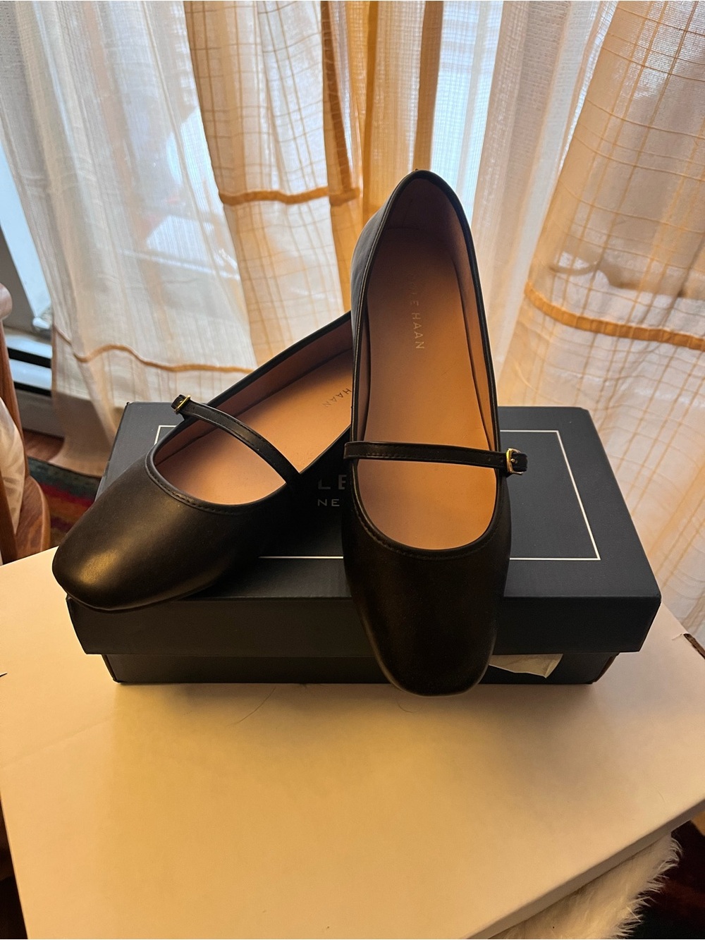 Black Cole Haan Mary Jane Ballet Flats
